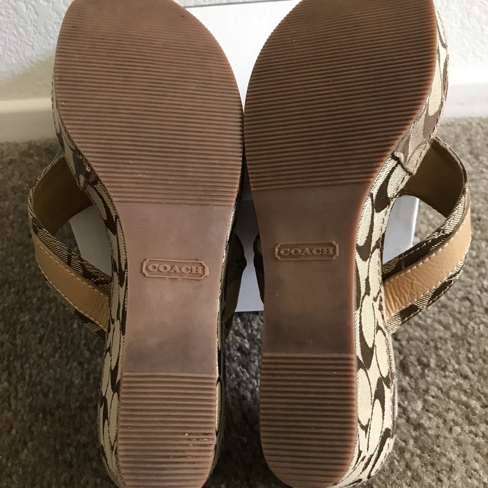 Coach Evelina Signature Wedge Sandals - Picture 8 of 10